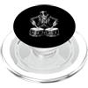 Vintage Skeleton Drummer Rock Band Conce Scheletro Rock batterista che suona musica metal punk drum player PopSockets PopGrip per MagSafe