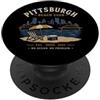 PGH Beach Club Funny Pittsburgh Designs Pittsburgh Beach Club Nessun oceano Nessun problema Yinz PGH 412 Amore PopSockets PopGrip Adesivo