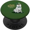 Samoyed Puppy Lover PS Felice giorno di San Pawtrick - Samoiedo San Patrizio zampa PopSockets PopGrip Adesivo