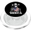 Merica USA Patriotic Cute Funny 4th of J Robot Ingegnere Robotica AI Scienza Bandiera Americana Bandana PopSockets PopGrip per MagSafe