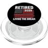 Patriotic Retirement Humor Co Bandiera americana vivente del sogno in pensione 2028 PopSockets PopGrip per MagSafe