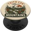 Christian Nature Hiker Mountain Faith Ap Faith Can Move Montagne Escursioni Natura Amante della Montagna PopSockets PopGrip Adesivo