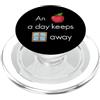 NextLevel Merch An Apple a day keeps windows away sistema operativo PC PopSockets PopGrip per MagSafe