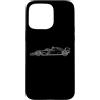 Driver Dept. Custodia per iPhone 15 Pro Max Minimalista Open Wheel Race Car Silhouette Monoposto Sideview
