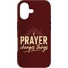 Faith Revival Studio Custodia per iPhone 17 La preghiera cambia le cose La fede cristiana Croce Gesù Bibbia