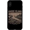Studio Vintage Stile Costiero Custodia per iPhone XS Max Arte Costiera del Rhode Island con Faro Vintage