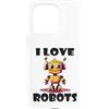 Robots, Space Tech and Robotics Custodia per iPhone 15 Pro I love Robots, divertente Robot