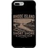 Studio Vintage Stile Costiero Custodia per iPhone 7 Plus/8 Plus Arte Costiera del Rhode Island con Faro Vintage