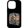 Lincoln Motorcycle Patriotic Merch Store Custodia per iPhone 14 Pro Abraham Abe Lincoln Motorcycle USA Flag Biker 4 luglio