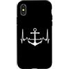 Segeln Anker Herzschlag Meer Angeln Custodia per iPhone X/XS Ancora battito cardiaco mare pesca vela