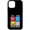 Casino Gambling & Slot Machine Vegas App Custodia per iPhone 12 mini Mangia Dormi Casino Ripeti Gioco D'azzardo Poker Chip Dadi