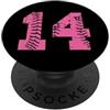 Leggende dello sport Baseball Softball Rosa Numero #14 PopSockets PopGrip Adesivo