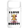 Robots, Space Tech and Robotics Custodia per iPhone 17 Pro Max I love Robots, divertente Robot