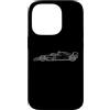 Driver Dept. Custodia per iPhone 14 Pro Minimalista Open Wheel Race Car Silhouette Monoposto Sideview