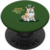 Corgi Puppy Lover PS Felice giorno di San Pawtrick - zampa di Corgi San Patrizio PopSockets PopGrip Adesivo