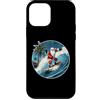 Vacation Ocean Water Yuletide Spirit San Custodia per iPhone 12 mini Santa Surf Beach Tropical Wave Board Natale a luglio