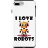 Robots, Space Tech and Robotics Custodia per iPhone 7 Plus/8 Plus I love Robots, divertente Robot
