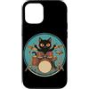Drumming Cat Playing Drums Gifts Men Wom Custodia per iPhone 12/12 Pro Gatto che suona la batteria batterista Bacchette per batteria Musica rock
