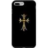 LUKE GALLERY Custodia per iPhone 7 Plus/8 Plus The Yellow Shine Pave Diamonds Silver Cross