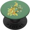 Birds of Mahjong Apparel Phoenix Mahjong Golden Bird Cherry Blossom Tile Amante PopSockets PopGrip Adesivo