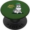 Miniature Schnauzer Puppy Lover PS Giorno di San Patrizio in miniatura Schnauzer felice San Pawtrick PopSockets PopGrip Adesivo