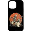 Vintage Skeleton Drummer Rock Band Conce Custodia per iPhone 13 Pro Max Scheletro Drummer Rock Band Drumming Heavy Metal Drum Player
