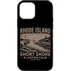 Studio Vintage Stile Costiero Custodia per iPhone 12 mini Arte Costiera del Rhode Island con Faro Vintage
