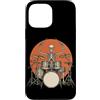 Vintage Skeleton Drummer Rock Band Conce Custodia per iPhone 13 Pro Max Scheletro batterista Percussionista Rock And Roll Drumming Spooky