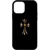 LUKE GALLERY Custodia per iPhone 12 mini The Yellow Shine Heart Diamonds Gold Cross