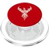 Embercore Tees and Phoenix Arcana Gifts Phoenix Fantasy Fire Bird Tribal Style Art Bianco PopSockets PopGrip per MagSafe