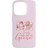 Animal Faces Fun Custodia per iPhone 14 Pro Uccelli Supercute Anatra Rosa Facilmente Distratto Da Oche