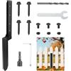 Moendergo Set di riparazione per pali di recinzione, picchetto ad alte prestazioni, 1 picchetto per pali in legno inclinati o rotti (nero)