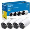 Tapo C410 Telecamera per Interni ed Esterni Senza Fili 2K 3MP Batteria durata