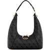 GUESS Calista Top Zip Shoulder Bag Coal Logo