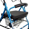 Mobiclinic, Cuscino antidecubito per deambulatore, Marchio europeo, In memory-foam girello, Chiusura con 4 cinghie velcro, Rivestimento pu, Lavabile, 45 x 33 cm, Colore nero