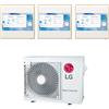 LG ARTCOOL Gallery LCD R32 Climatizzatore a parete trial split inverter Wi-Fi - unità esterna 7 kW unità interne 12000+12000+12000 BTU