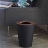 Yamazaki Cestino Yamazaki Home piccolo 28 cm con coperchio in legno nero rotondo