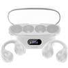 LinQ, cuffie Bluetooth per aerei, microfono senza fili con design a clip, bianco