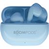 Boompods, cuffie TWS Bluetooth 5.3 Extra Bass EchoBuds, azzurro cielo
