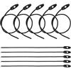 TNSLAND 10 Pezzi Tendi Bagagli per Segnali di Pericolo Portapacchi Bici, Corda Elastica per Teloni 50 cm, Corde Elastiche di Lunghezza Regolabile per Bici, Moto, Tela, Corde da Campeggio