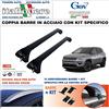 Italfodere Barre da Tetto per Jeep Compass dal 2016 Portatutto Portapacchi GEV 9200+9268 in Acciaio