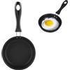 Zbssny 1 mini padella antiaderente, mini padella per un uovo, antiaderente, perfetta per cucinare uova singole, adatta per gas e induzione, diametro 12 cm, nero
