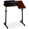 Relaxdays Tavolino per Pc, Supporto Computer Portatile, Mobile Grande HLP 110 x 80 x 50 cm, Ruote con Freno, Marrone