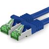 1aTTack.de Cat.7 Cavo di Rete 20m - Blu - 1 Pezzo - Ethernet LAN Cat.7 SFTP Spina RJ45 Cat6a 10 Gbit/s Compatibile con Cat5 Cat6 Cat6a Cat8 per Switch Router Modem Patchpanel