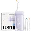 usmile C10 Idropulsore Dentale Portatile - 95 Giorni Durata Della Batteria, 4 Modalità Pulizia, Serbatoio da 180 ml, Impermeabile IPX7, Ideale per Viaggi, Parentesi Graffe, Impianti e Gengive