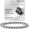 Bivei Ematite - Messa a terra - signora braccialetto perline 6mm semiprezioso cristallo naturale elastico elastico cristallo accessori regalo di yoga Small