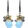 Ravishing Impressions Larimar, Orecchini in pietra preziosa zaffiro blu per le donne in argento sterling 925 gioielli regalo per la madre moglie fidanzata