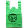 Plaxi 500 Buste Sacchetti Resistenti cm. 24 + 14 x 45 Grammi 5 biodegradabili compostabili Norma EN 13432 per Negozi Alimentari, a Strappo e asola per appenderli robusti Shopper bio V 24x45