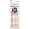 imPRESS Kiss Impress No Glue Mani Press On Nails, design Chills, bianco, di medie dimensioni, a forma di mandorla, include 30 unghie, tampone di preparazione, 1 bastoncino per manicure, 1 mini lima