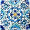 DYARI Piastrelle in ceramica dipinte a mano 10 x 10 cm, decorazione da parete in stile spagnolo, marocchino e portoghese (giallo Sanabria, 9 piastrelle (1 metro quadrato)